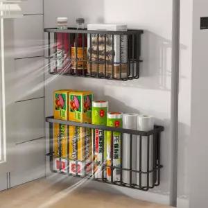 냉장고 세탁실 자석 선반 무타공 키친 타올 홀더/세탁기/수납함/바구니/현관/마그네틱/정리함/수납/마그넷