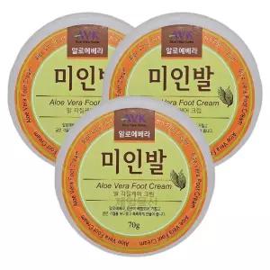 알로에베라 미인발 3개 발뒤꿈치 크림 발각질 제거 풋크림 고운 보습 관리 풋스크럽
