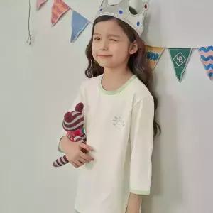 수아팜 여아 블루밍캣 쿨 코튼 7부 내의 세트