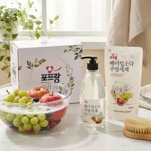 포프랑 베이킹소다 주방세제 세트 500ml + 리필300ml