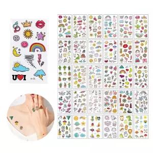 타투스티커 A SET (30P)/귀여운/타투/문신/스티커/판박이/그림/도안/여자/디자인/붙이는/셀프/지워지는