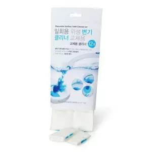 일회용 위생 변기 클리너 교체용 리필 12개입 욕실 욕실용품 욕실바닥솔