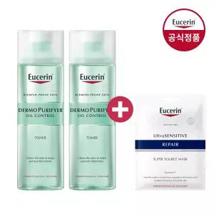 유세린 더모퓨리파이어 오일 컨트롤 토너 200ml 2개 +(증)마스크팩 1매