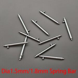 10개입 직경 1.5mm/1.8mm 퀵 릴리즈 스프링 바 16mm 20mm 시계줄 스트랩 밴드 브레이슬릿 링크 핀에 적합