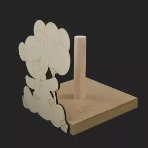 정인아트 휴지홀더 풍선곰 MDF (약14x14x16.3cm) / 만들기 재료 / 부자재