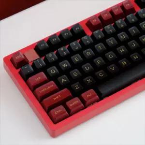 GMK 레드 사무라이 키 캡 세트 140 PBT 2색 사출 성형 SA 프로파일 맞춤 61 -108 기계식 키보드 선물용