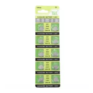 AG7 LR927 395A 알카라인 버튼셀 시계 배터리 10개입