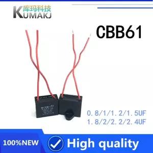 선풍기콘덴서 에어컨 핀 메인보드 회로 기판 팬 스타트 커패시터 CBB61 08UF112151822224UF 500V 1개