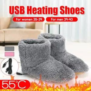 풋워머 발난로 온열기 남녀공용 USB 히터 발 신발 전기 온열 봉제 워머 난방 깔창 35-43