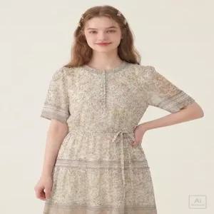 [써스데이아일랜드][Thursday Island] 보더 믹스 롱 원피스(T244MOP252W)