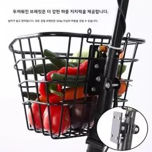 자전거바구니 접이식 자전거 앞바구니 전기차 라이더 보조 바구니 홀더 사이클링 장비 중형