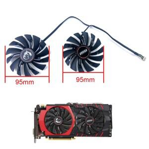 쿨링 팬 95MM 4핀 PLD10010S12HH GPU (MSI GTX 960 970 게이밍 950 1060 RX 470 X 그래픽 카드 팬용)