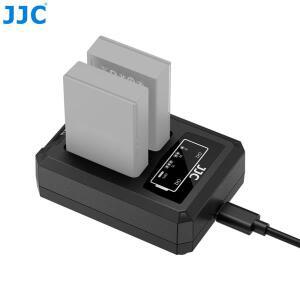 JJC BLS-5 USB 타입 C 듀얼 배터리 충전기 (올림푸스 OM-D E-M10 Mrk I PEN 카메라용)