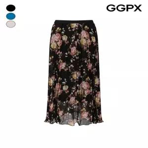 [GGPX]플라워 플리츠 쉬폰 스커트 (GQ4SK011F)