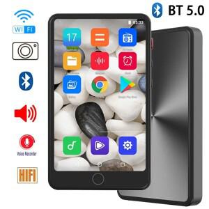 BT 5.0 Wifi MP4 플레이어 4/5인치 터치, 블루투스 및 MP3 음악 캠 내장 스피커, Android 8.1 지원
