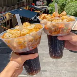 콜팝 용기 음료컵 디저트 통 거치형 컵밥 푸드트럭 축구장