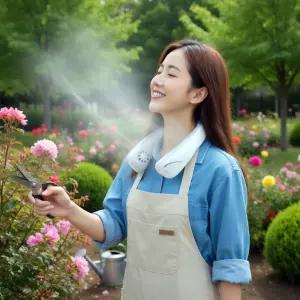 작업용 넥밴드 목선풍기 무선 목걸이 선풍기 등산용 넥풍기 넥쿨러 3단풍속 목풍기 USB충전 2000mAh