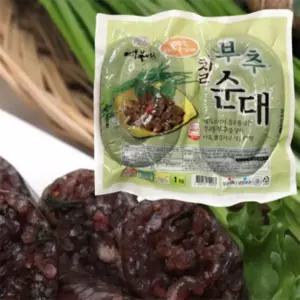 유쎌몰 부추찰순대 1KG (500G X 2봉) X2개 아침밥대용 토종순대
