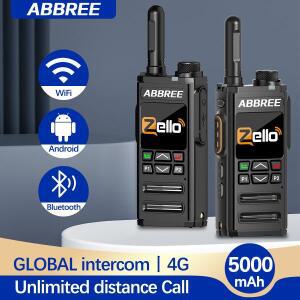 ABBREE GP-268 네트워크 워키 젤로 글로벌 POC 무선  무제한 거리 SIM 카드 4G 안드로이드 블루투스 햄 라