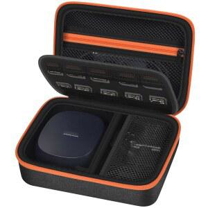 [미국배송] SANDISK 8TB 4TB 데스크 드라이브 SSD와 호환되는 케이스 / 외장 솔리드 스테이트 하드 드라이브 메모리 카드 SD 및 충전기 USB 케이블 보관 홀더 정리함(박스 전용)(블랙)