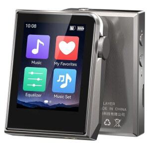 [미국배송] RUIZU 64GB HIFI 무손실 MP3 플레이어 DAC DSD 고해상도 디지털 오디오 2인치 터치스크린을 갖춘 휴대용 음악 재생 재개 CNC 알루미늄 합금 본체 최대 128GB 마이크로SD 카드