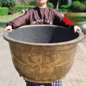 특대형 화분 초대형 플라스틱 연꽃 분갈이 원형 70cm 구멍 항아리 2개세트 수련 플랜터