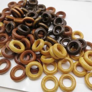 50pcs/100pcs  구멍 나무 머리 끈으로 묶은 dreadlock 비즈 반지 여자 남자 액세서리