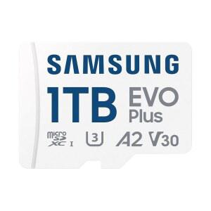 삼성 EVO 플러스 마이크로SD 메모리 카드 + 어댑터 1TB 마이크로 SDXC, 최대 160MB/s, UHS I, C10, U3, V30, 게임 기기용 A2, 안드로이드 태블릿 및 스마트폰용, 메모리 카드 MB-MC1T0SA /CA [캐나다]