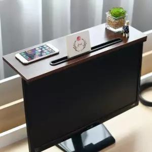 모니터 선반 거치대 상단 TV 위 리모컨 정리대 다용도