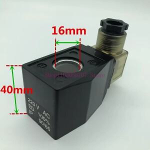 AB410 솔레노이드 밸브 코일 2W 내부 구멍 높이 16mm 40mm AC220V AC110V AC380V DC12V DC24V