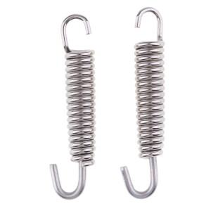 2Pcs 65mm 오토바이 배기 파이프 머플러 스프링 후크 스테인레스 스틸 우수한 강도 및 외관