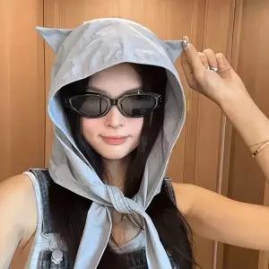 사파리모자 고양이 귀 태양 비치 왕골 챙넓은모자 여성용 밀짚 제주도 와이어 여행 휴양지 스