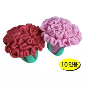 버블솝플레이 카네이션 비누 만들기키트 향기 비누클레이 10인용 DIY 유치원수업