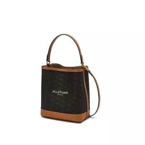 [롯데백화점]질스튜어트 브라운 로젤라 칠링 패턴 가죽 콤비 버킷백 M JABA4F355W2