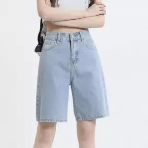 여성 캐주얼 반바지 데님 여자 와이드 5부 청 데일리 5부팬츠 청바지 청반바지