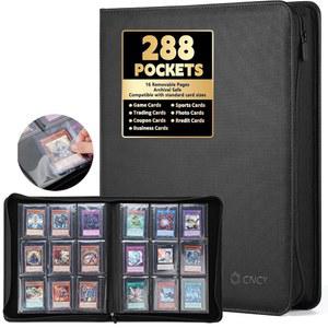 카드 바인더 9 포켓, 수집가 및 플레이어용 288장 수집 바인더, PU 사이드 로딩 수집용 트레이딩 앨범, 무산 아카이브, 포켓몬, TCG 스포츠 카드용 MTG 홀더
