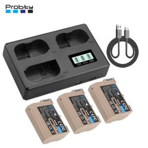 세라구 Probty 니콘 D750 D810 Z5 Z6 II LCD 스마트 충전기용 C타입 입력 배터리 EN-EL15C EN EL15B