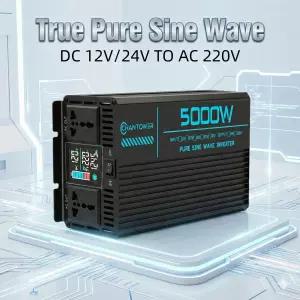순수 정현파 인버터 12V 220V 24V 1000W 1600W 3000W 4000W 5000W 6000W DC-AC 전력 변환기 충전기 자동차