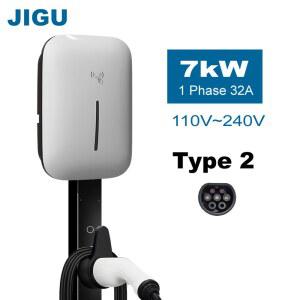 가정용전기차충전기 지구 7KW 전기차 타입2 EV 충전기 110V240V 월박스 32A 테슬라용 충전소