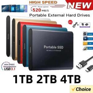 충격 방지 디자인 SSD 2TB 4TB 새로운 휴대용 외장 하드 드라이브 16TB 대용량 솔리드 스테이트 디스크 USB