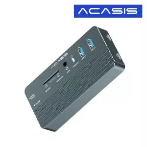 아카시스 CM073 10Gbps M.2 NVME SSD 10-in-1 멀티 도킹스테이션 외장 케이스 인클로저 외장하드