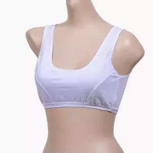솔리드 면스판 여학생 스포츠브라 흰색 속옷패션 딸아이 패션브라