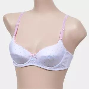 발랄여학생 도트패턴 러블리 와이어 브라 가성비 딸아이 청소년 고딩