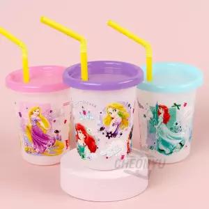 프린세스21 스트로 텀블러 3P 세트 230ml/뚜껑/빨대/컵/캠핑/간식컵/휴대용/뚜껑/어린이집/유치원/예쁜