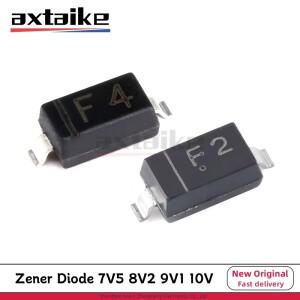 SOD 123 SMD 제너 다이오드 MMSZ5236B F1 7.5V F2 8.2V F4 9.1V F5 10V T1G 350mW 7V5 8V2 9V1 100 개