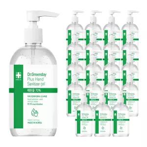 식약처허가 의약외품 닥터그린데이 젤타입 손소독제 500ml X 20개 에탄올 70% 함유 손소독젤 소독젤