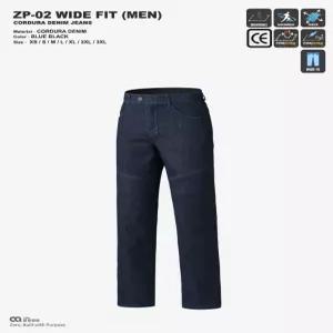 컨쿼 ZP-02 와이드핏 코듀라 데님진 CORDURA 라이더바지