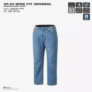 컨쿼 ZP-02 WOMEN 와이드핏 코듀라 데님진 CORDURA 라이더바지