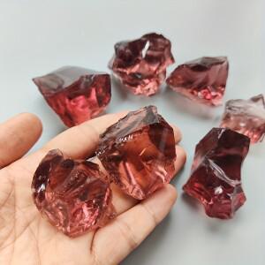 버건디 제련 석영 크리스탈 합성 유리 실내 아로마 테라피 스톤 보석 만들기 40g 100g 200g