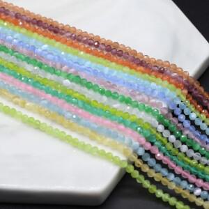 15 천연 스피넬 스톤 비즈면 처리 된 라운드 3mm 작은 돌 DIY 쥬얼리 목걸이 팔찌 액세서리를 만들기위한